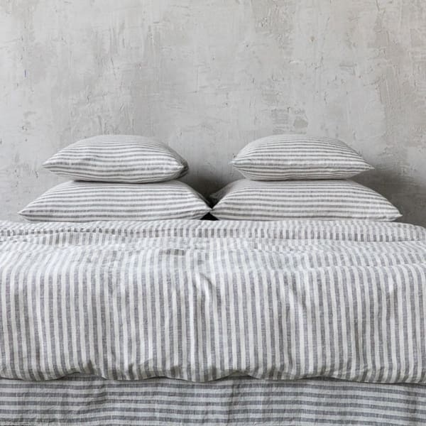 Stripe linen bedding