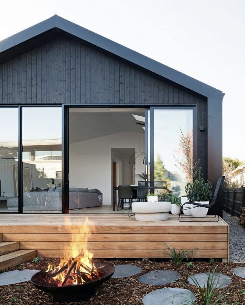 Contemporary Australian design fire pit