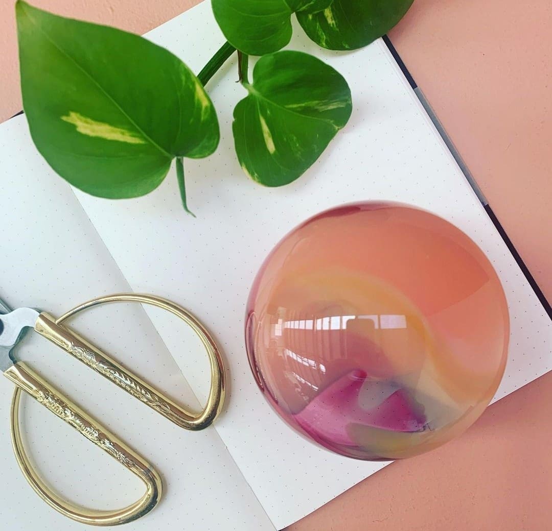 End result - glass paperweight by Amanda Dziedzic