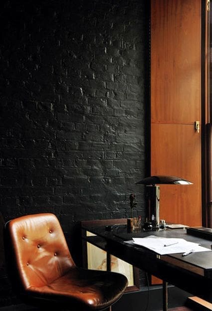 Black painted brick