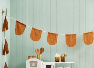 Kids play room with mustard rug