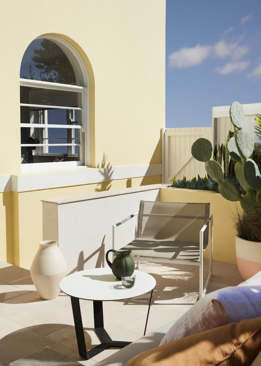yellow exterior walls