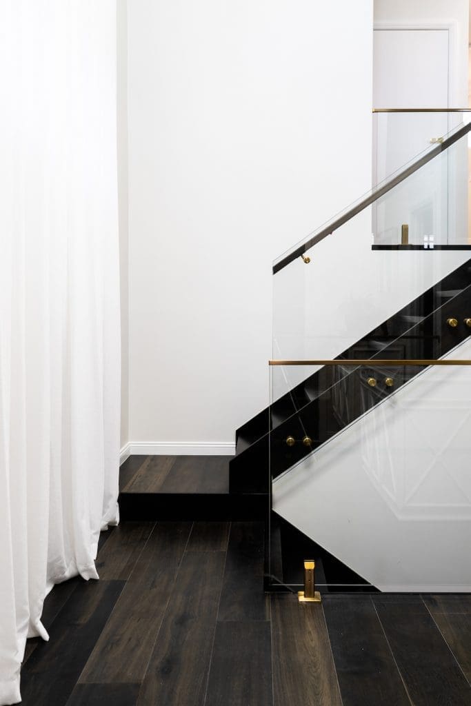 dark wood staircase _ character home renovation
