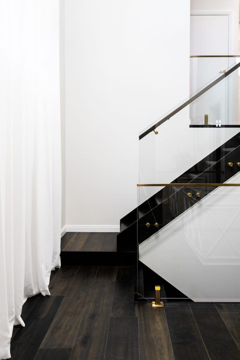 dark wood staircase _ character home renovation