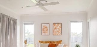 orange bedroom styling _ King bed cushion styling
