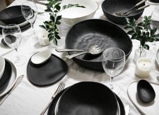 Beste Ogan TABAK Black and white combo dining set
