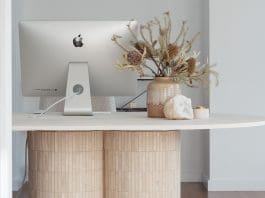 DIY travertine table