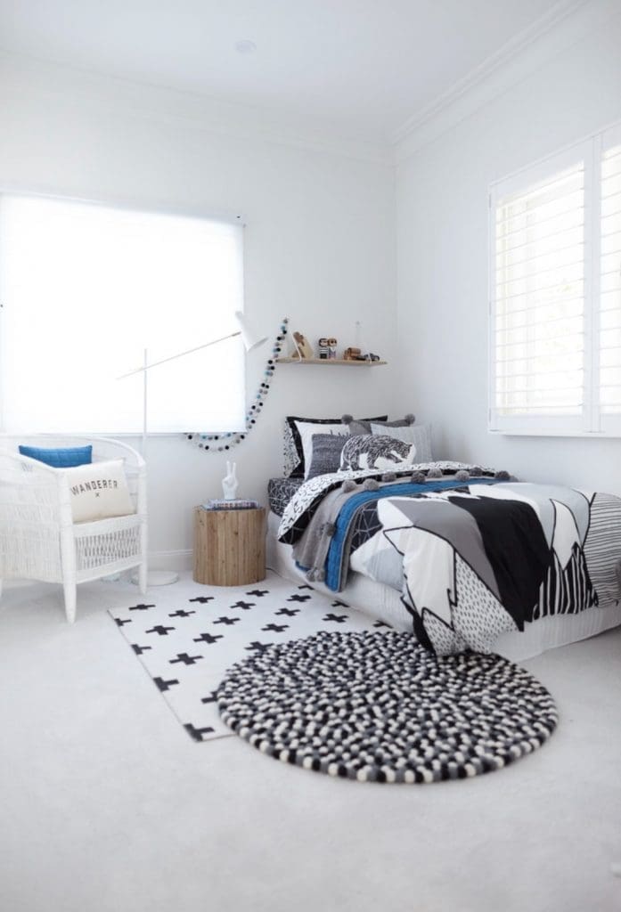 White boys bedroom