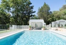 Front Porch Brookfield home - pool with cabana