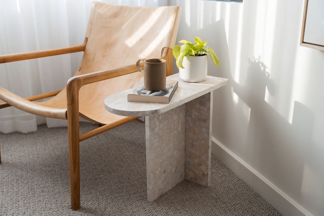 DIY terrazzo side table