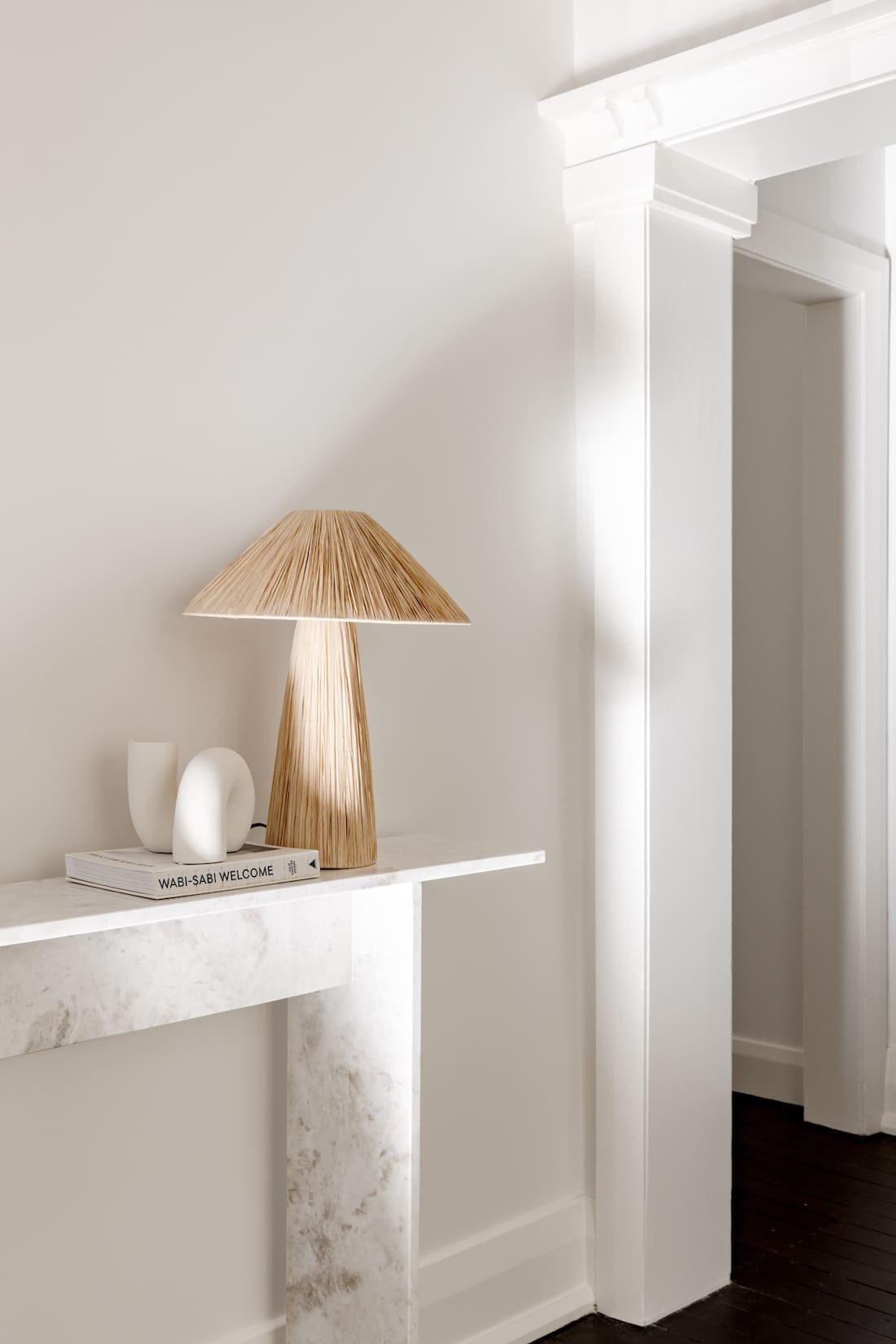 Marble console table styling