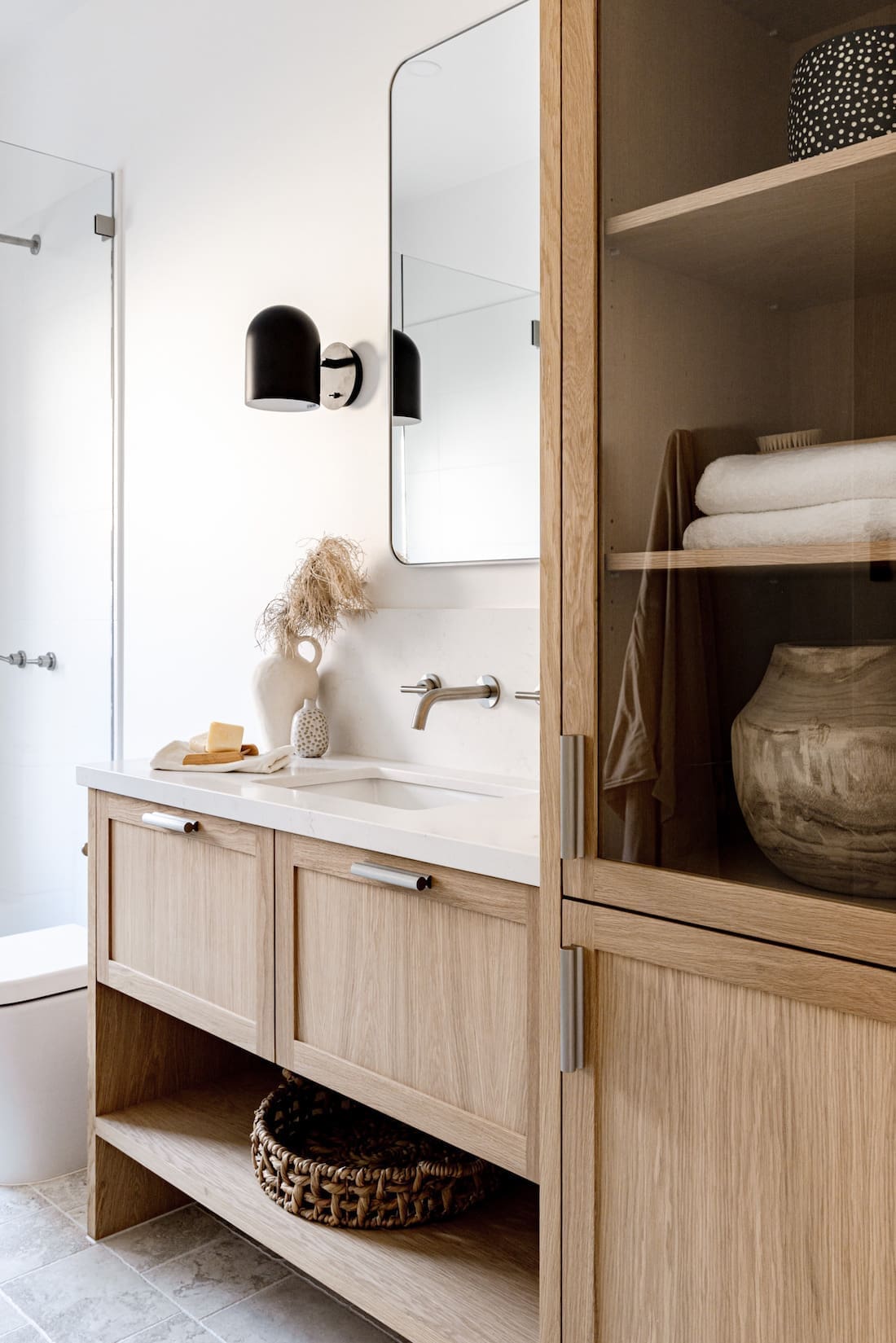 Timber cabinetry in bathroom