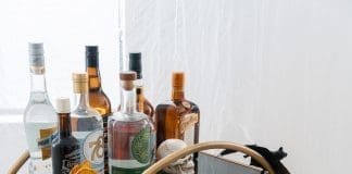 Halloween bar cart