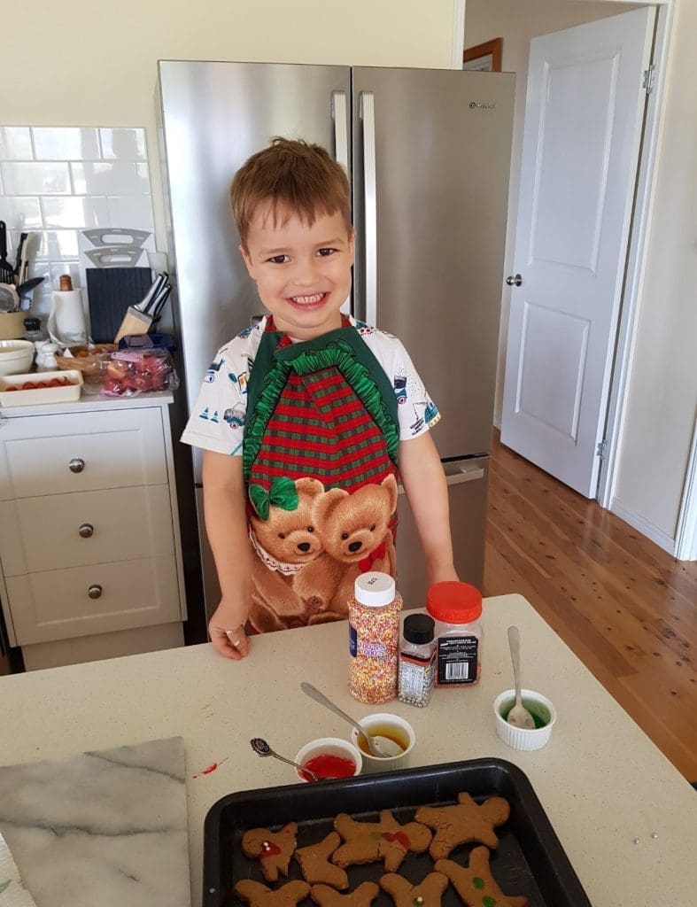 Baking Christmas gingerbread