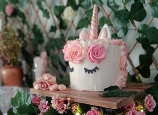Unicorn cake at Kmart party