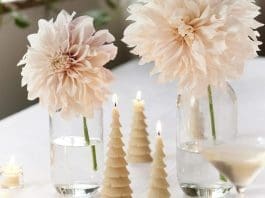 Christmas beeswax candle