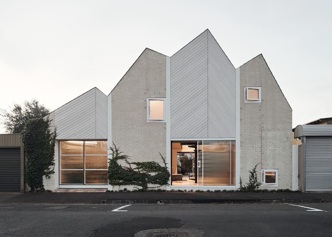 RaeRae Austin Maynard side street view with uneven roofline