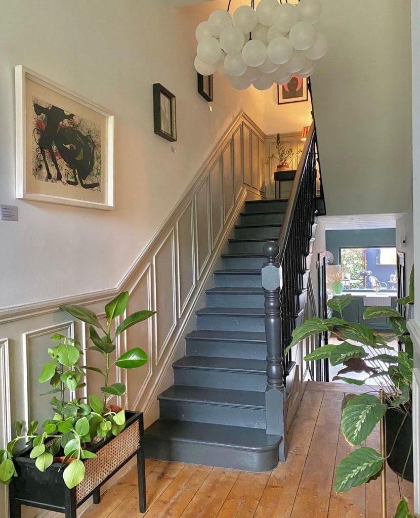 Statement light in a heritage style entry
