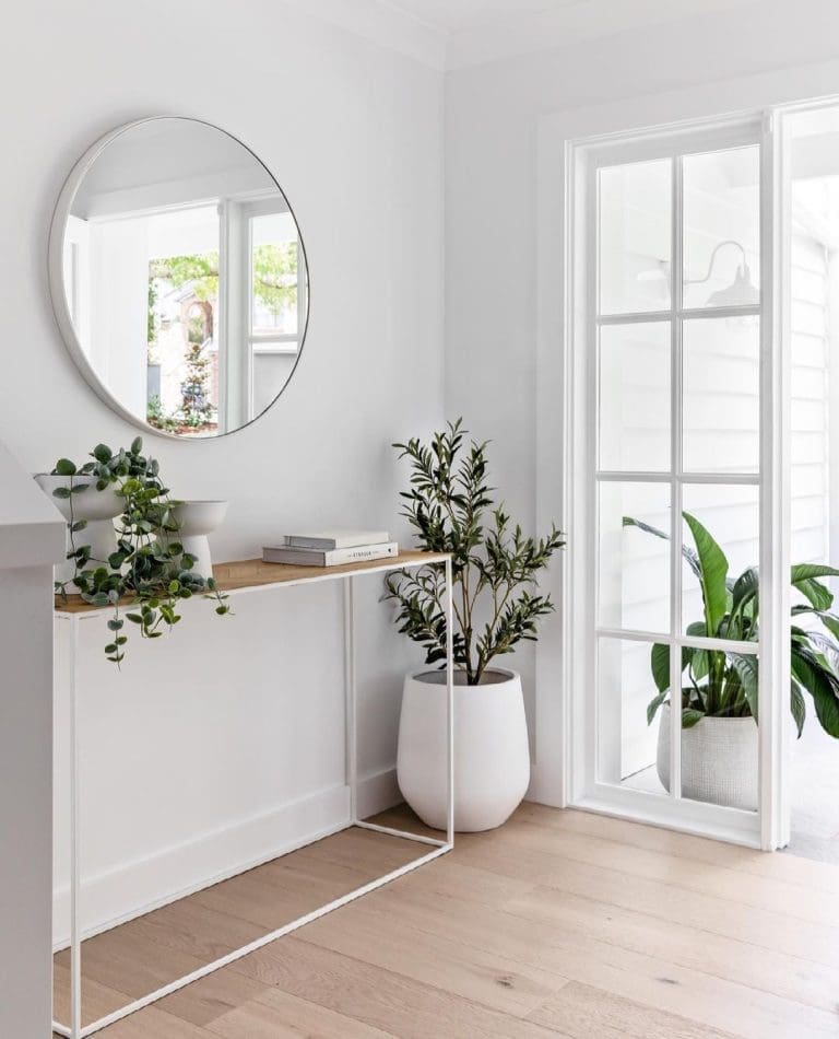 White hallway styling