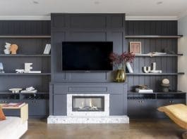 dark living room design