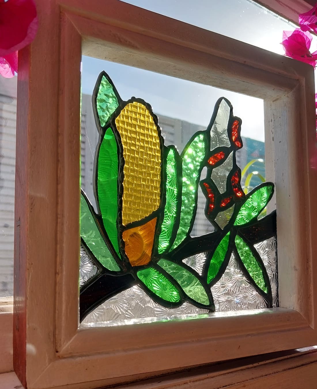 Nature inspired stained glass sun catchers