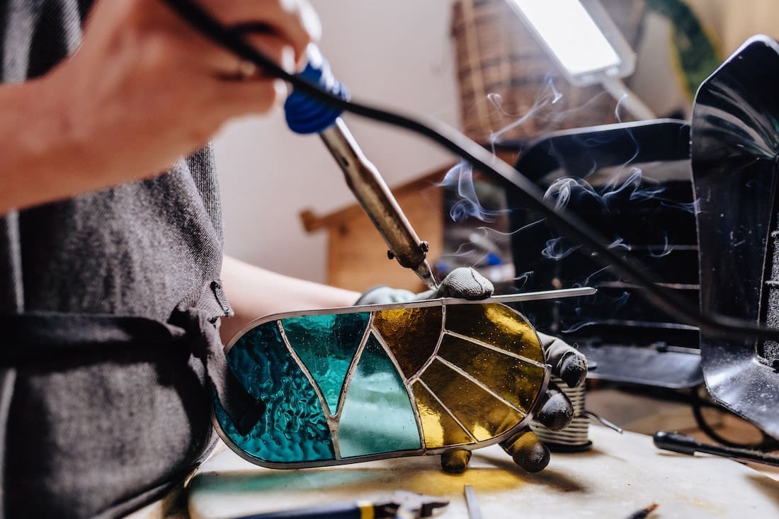 Copperfoil technique in creating stained glass art