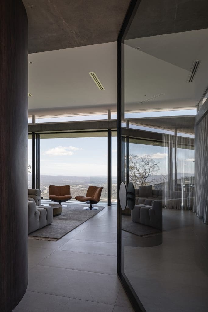 Living room with designer armchairs