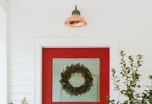 Red front door