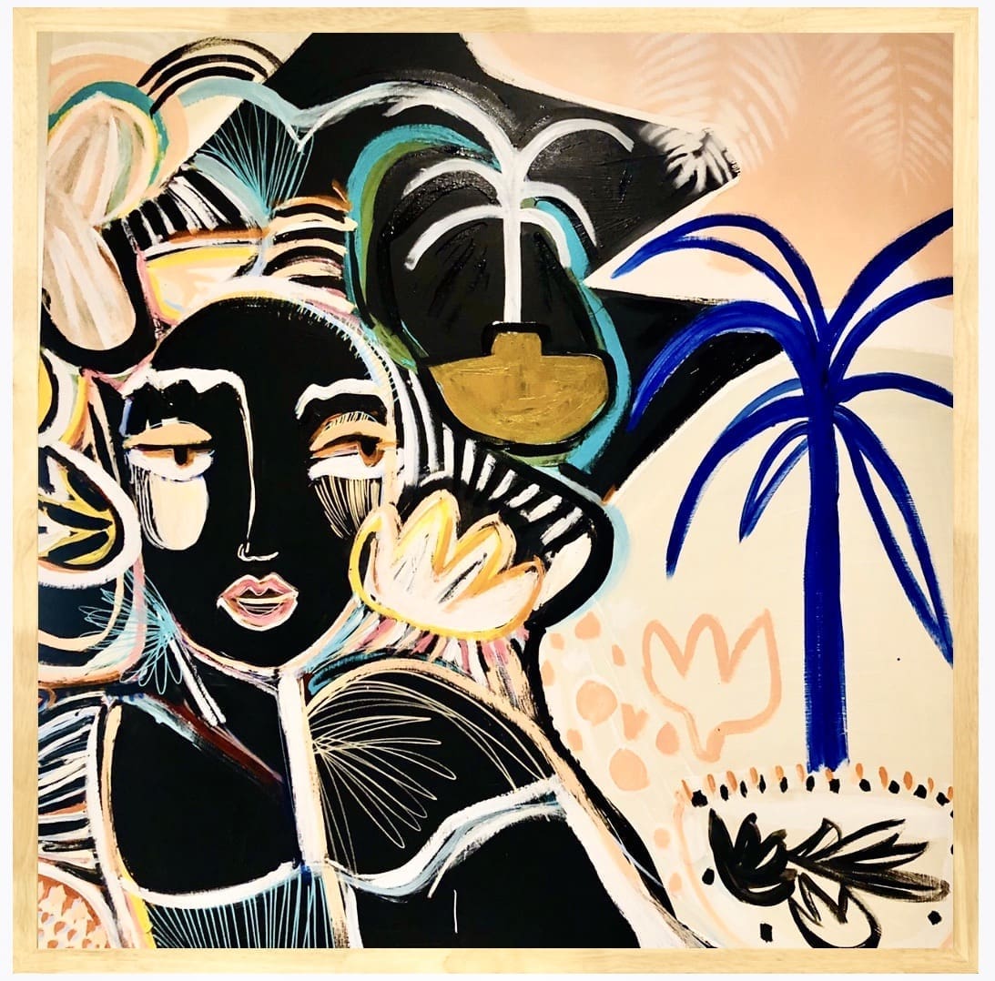 Maree Nic Art female art with palm trees