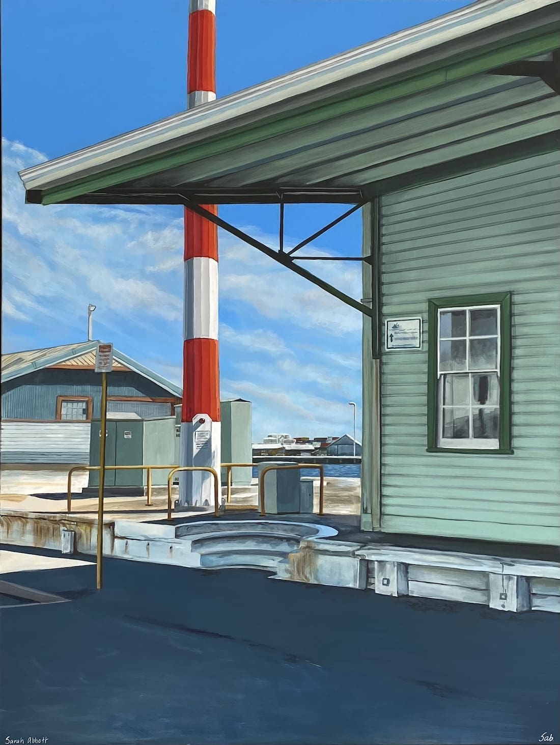 Still life of green building by Sarah Abbott Art and Design