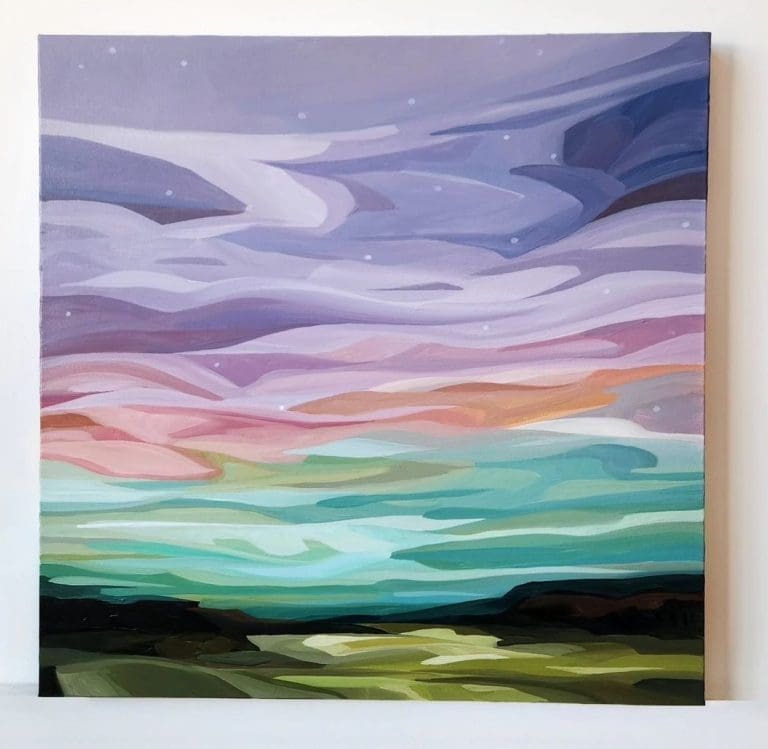 Artwork of coloured skies from Susannah Bee Art