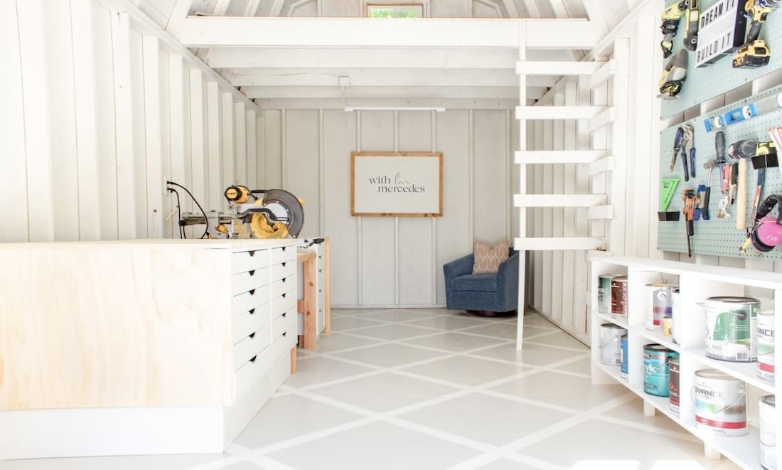 Garden shed converted into dream workshop