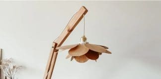 Flower petal lamp shade by Flavie Peartree