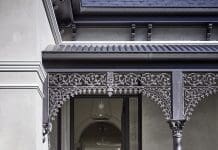 Front entry of Victorian style home Elsternwick House