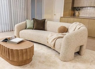 Bjorn curved sofa