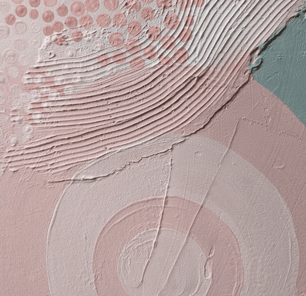 Pink textured artwork by Karen Lee Mungarrja