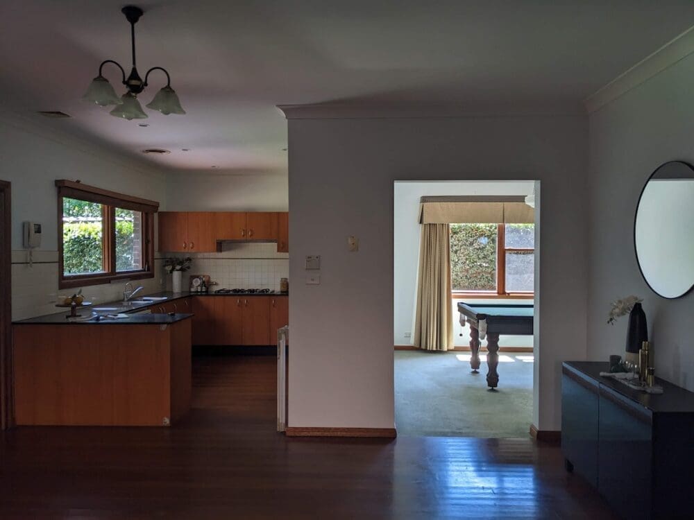 North Ryde before the makeover - 2000s red timber interior
