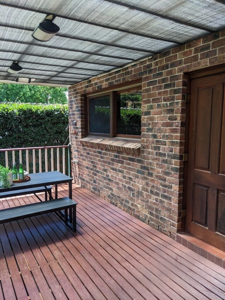 North Ryde before the makeover - 2000s brown brick deck exterior