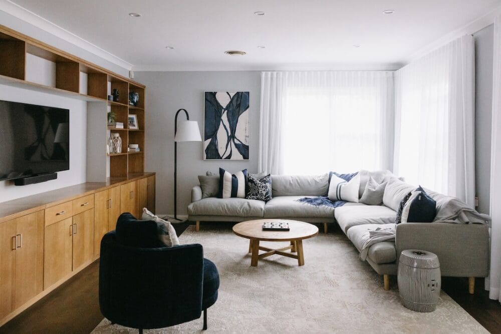 Living room in Hamptons style