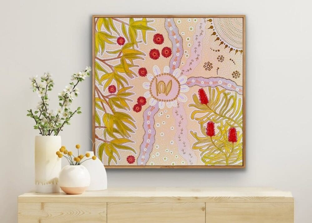 Banksia artwork by Domica Hill Indigenous artist behind By Meeka