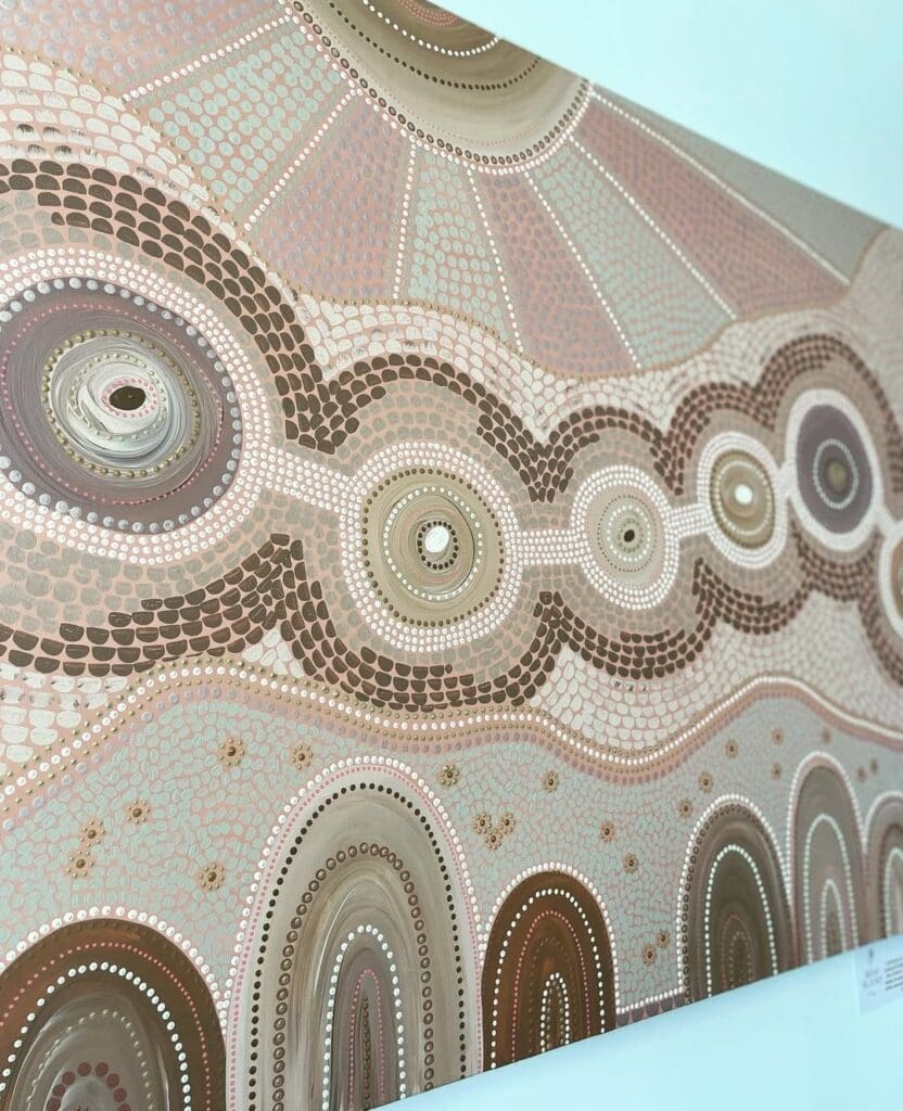 Up close look at dot painting Domica Hill Indigenous artist behind By Meeka