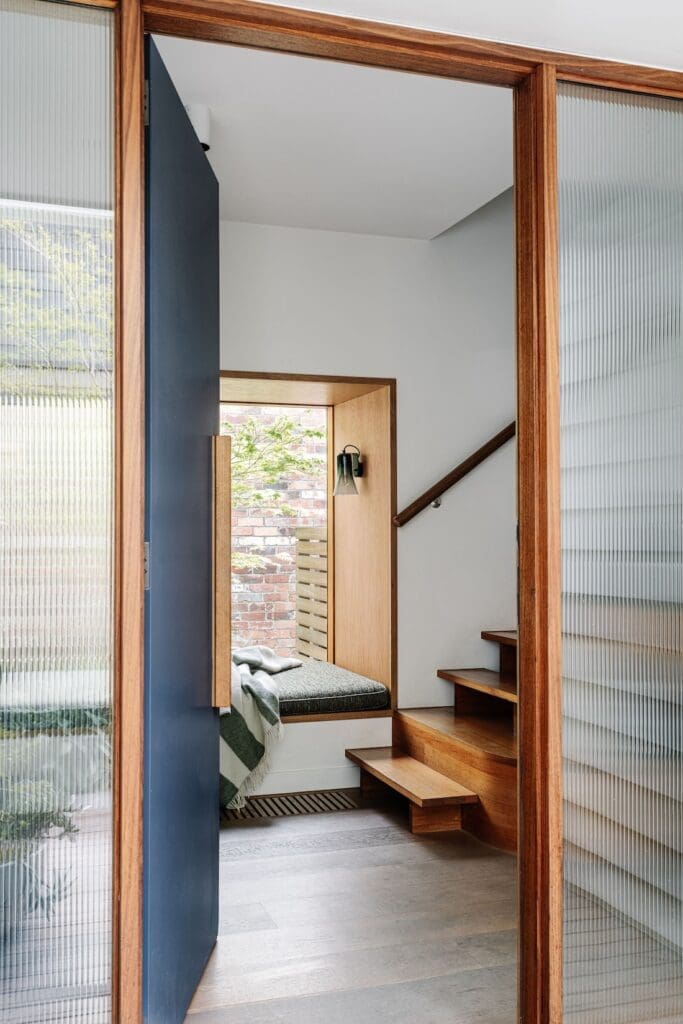 Entry and window seat of Chatterbox House