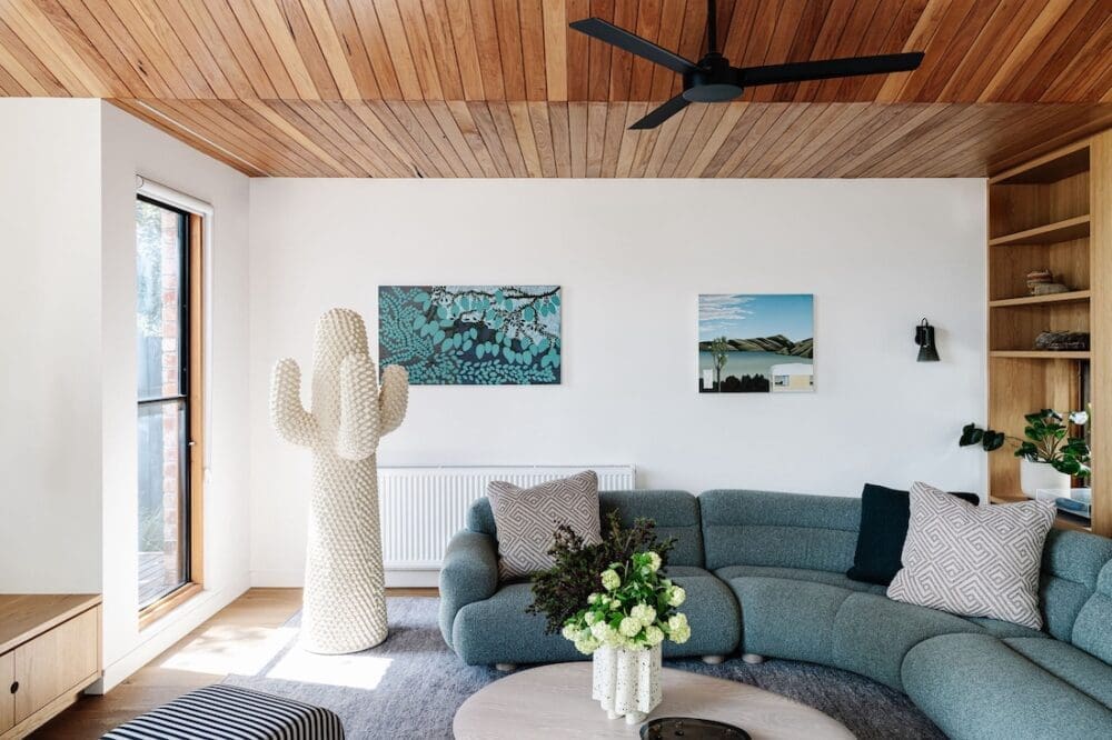 Living room styling at Chatterbox House