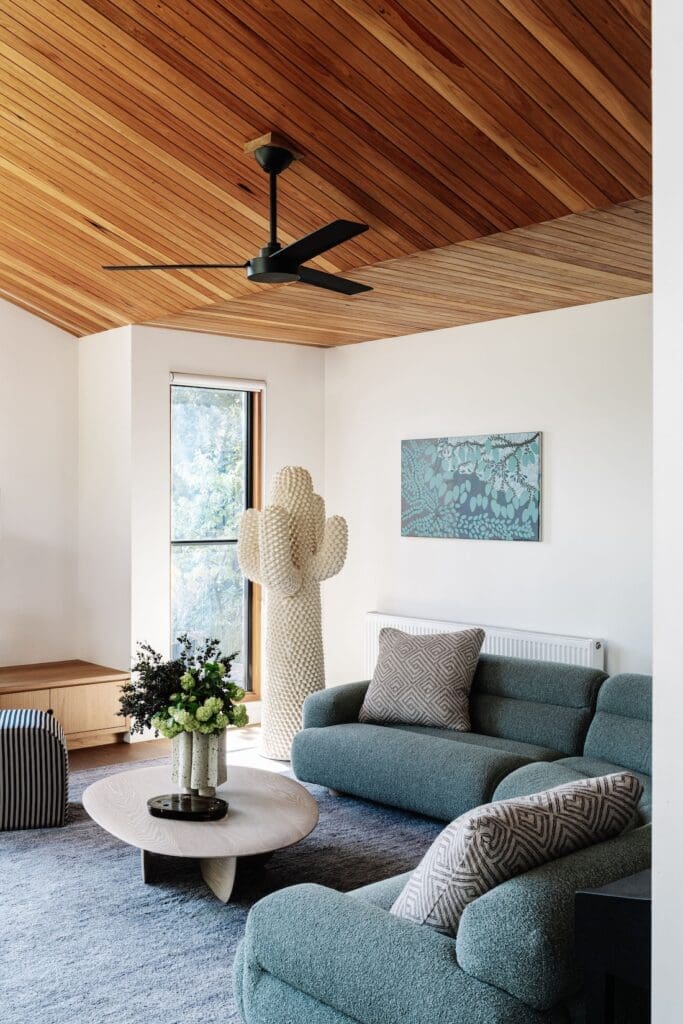 Timber panelled ceiling at Chatterbox House