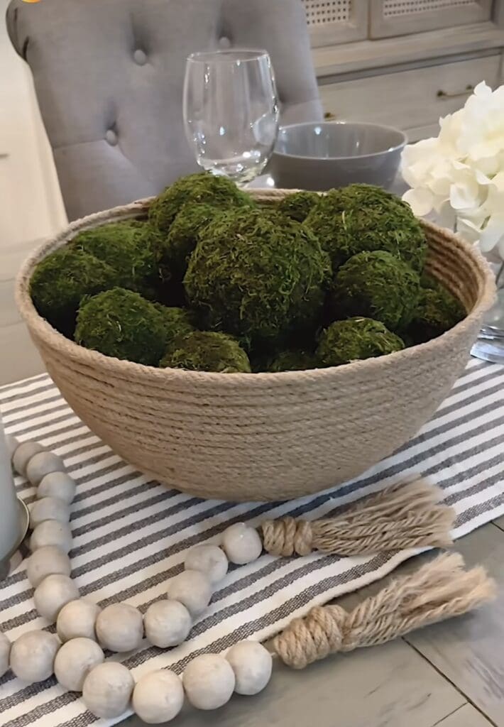 DIY oversized rope bowl