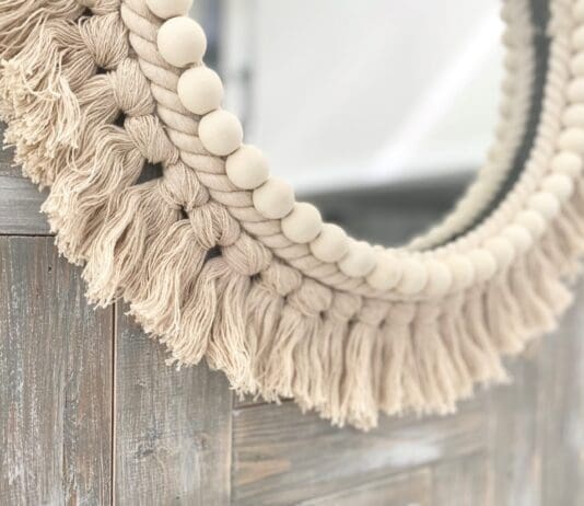 DIY rope mirror