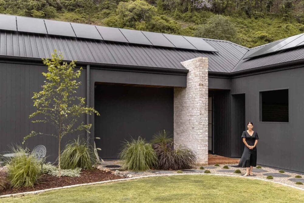 Dark grey modern house