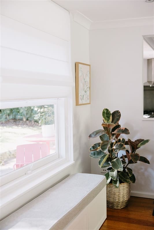 Bench seat by window of East Ryde home