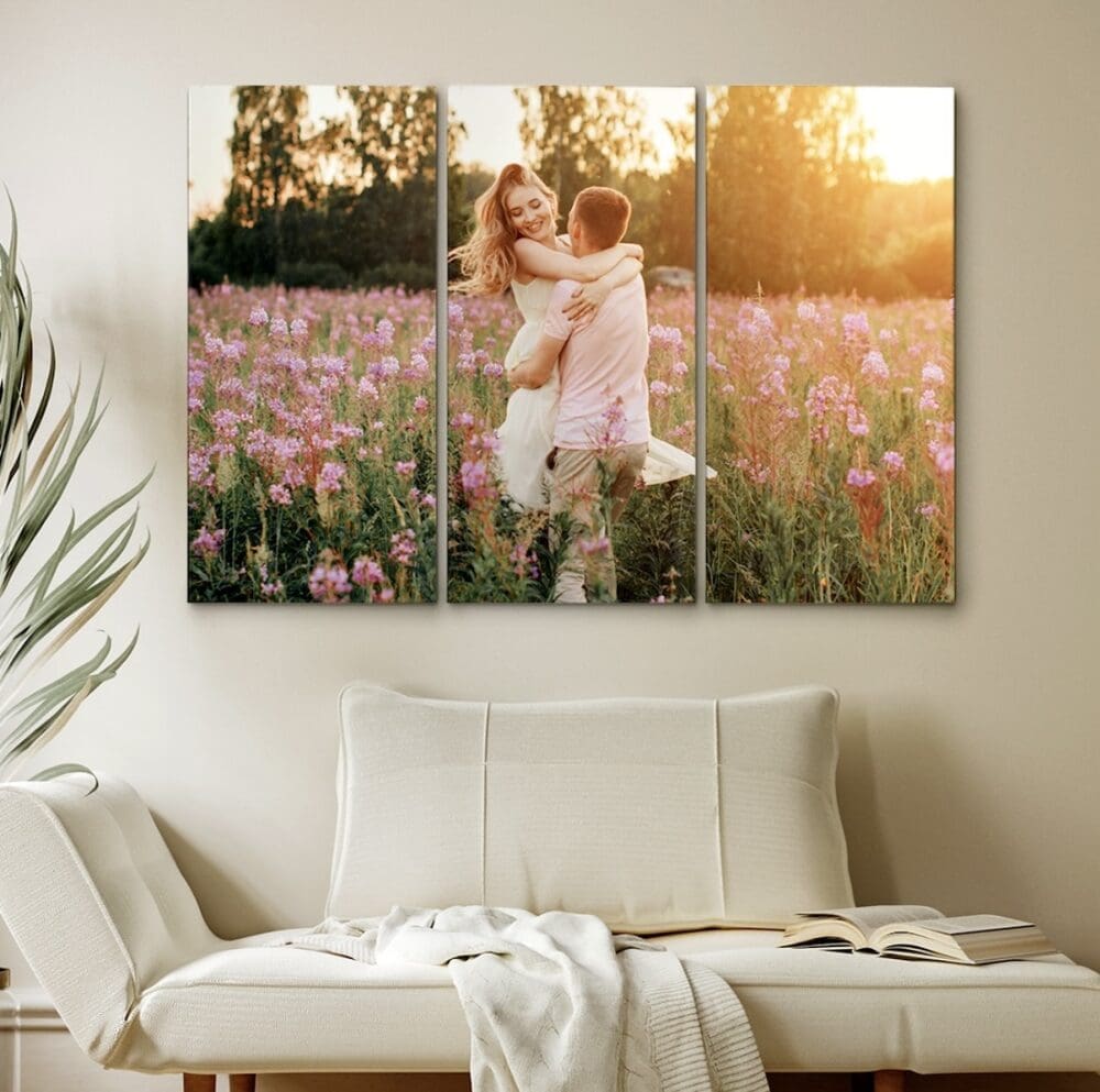 Split canvas is a creative way to display photos or artwork