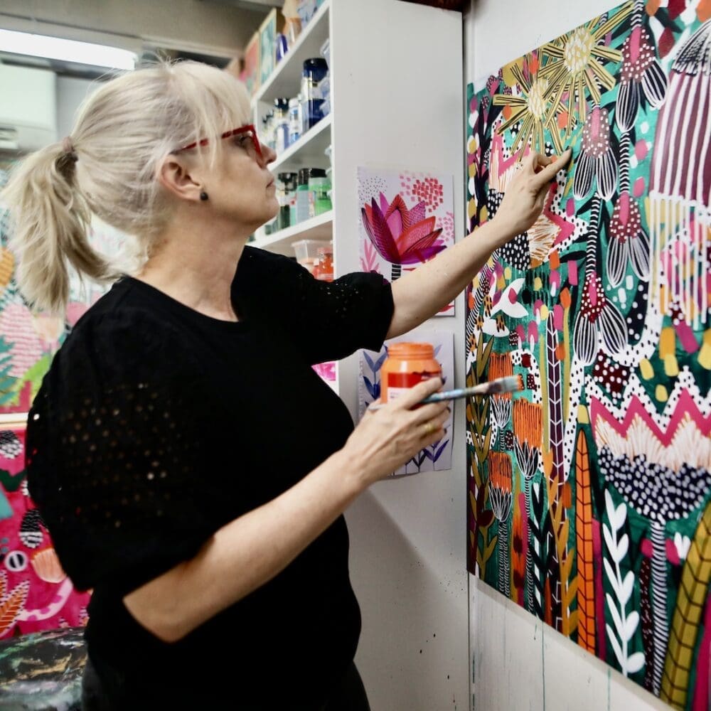 Artwork from B Twomey painting in studio